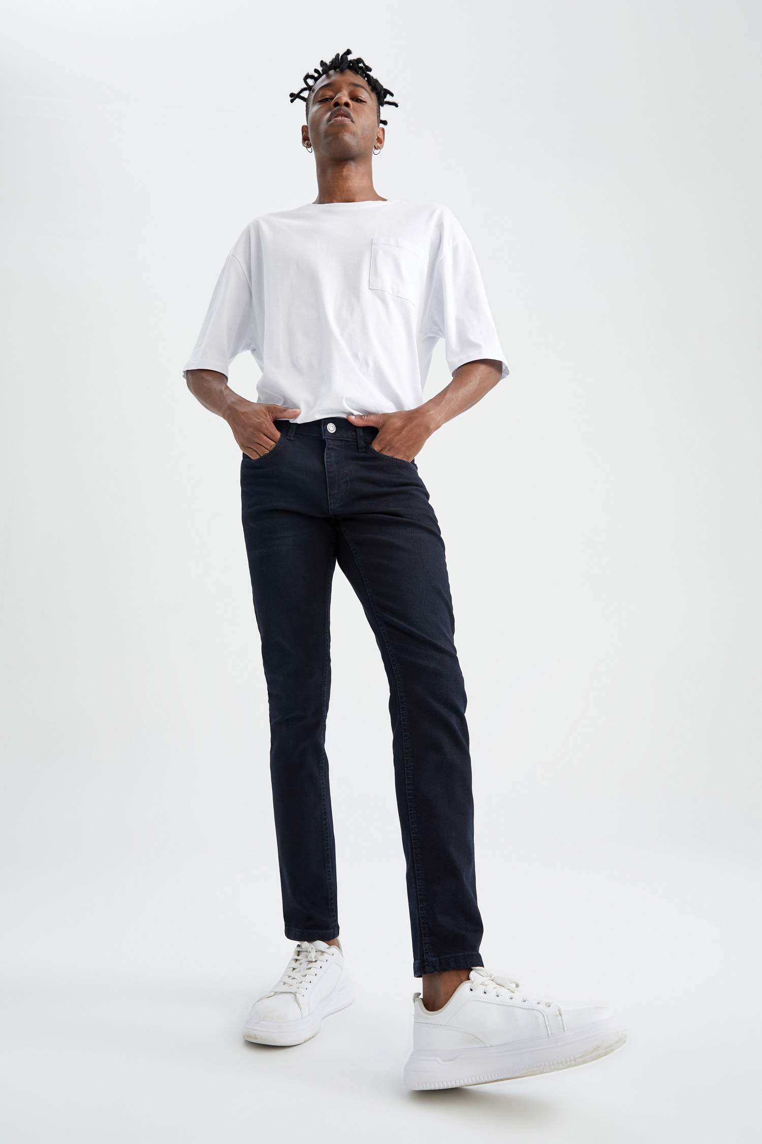 Carlo Skinny Fit Normal Bel Dar Paça Geri Dönüşümlü Jean Pantolon