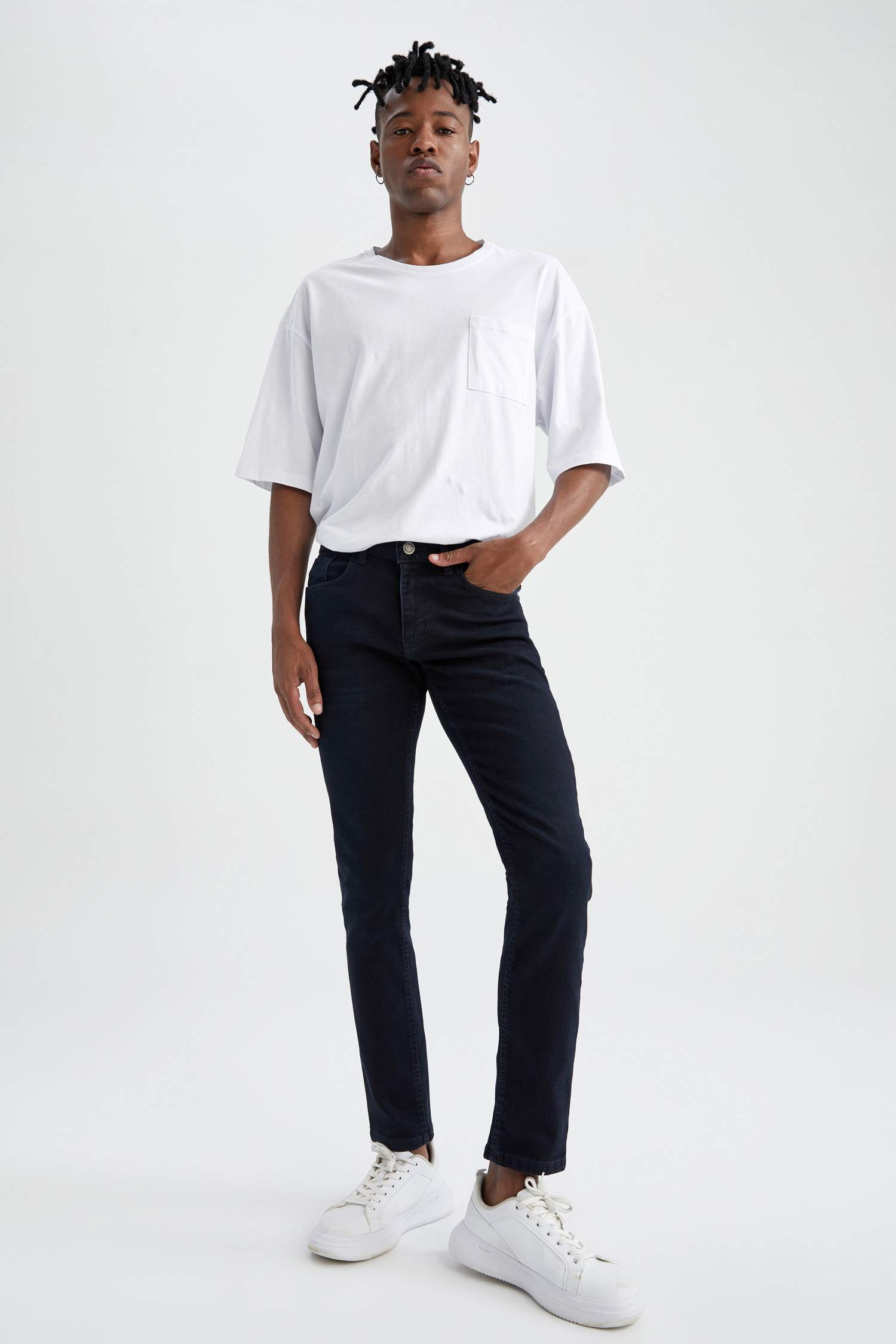 Carlo Skinny Fit Normal Bel Dar Paça Geri Dönüşümlü Jean Pantolon