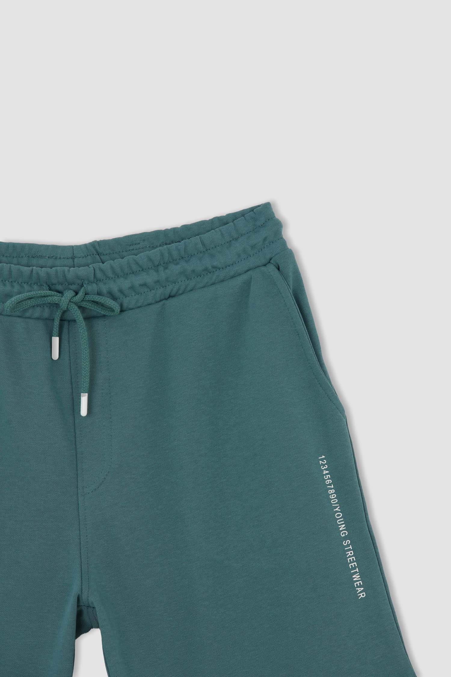 Slim Fit İnce Kumaş Pamuklu Penye Şort