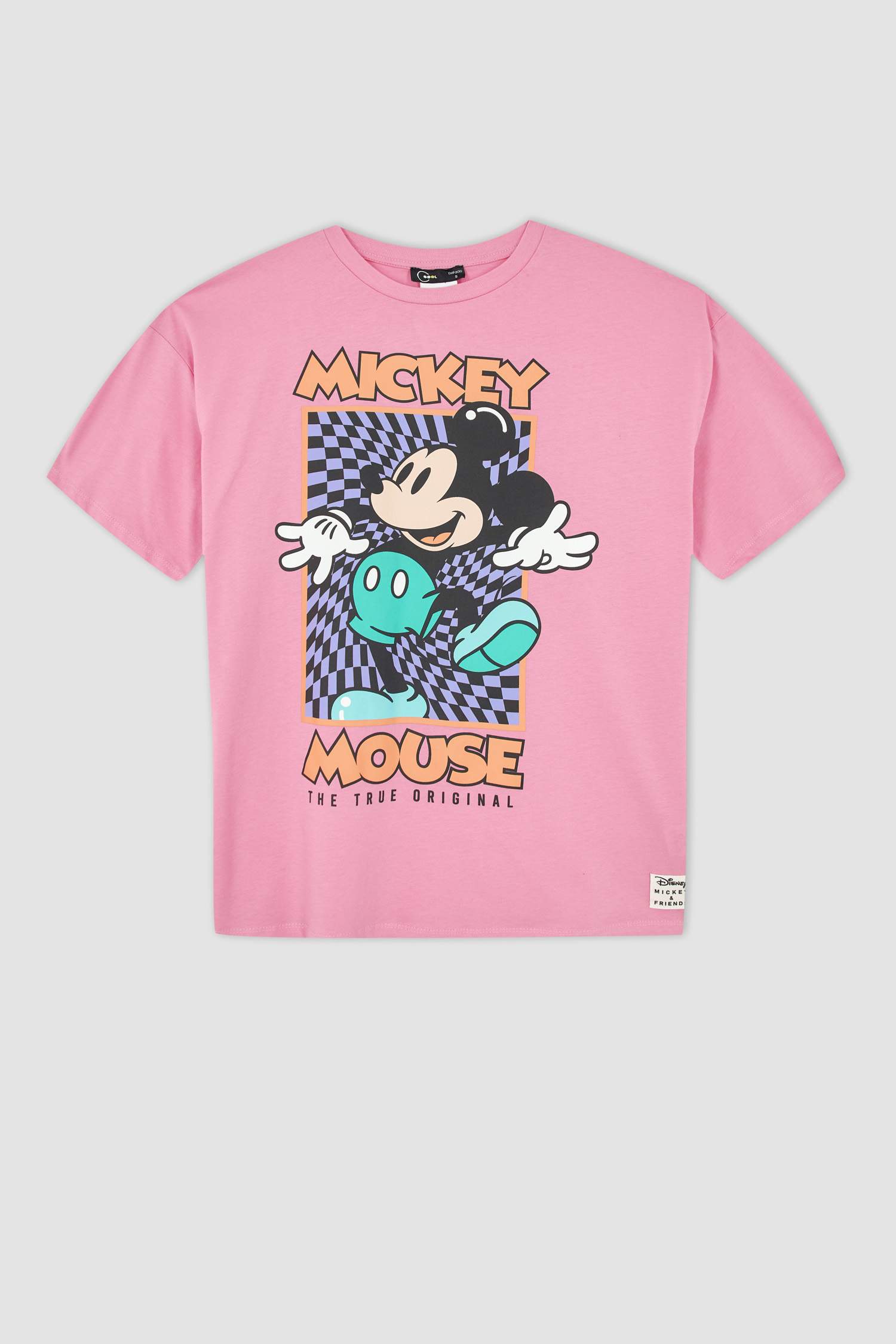 Coool Oversize Fit Disney Mickey & Minnie -Lisanslı Bisiklet Yaka Tişört