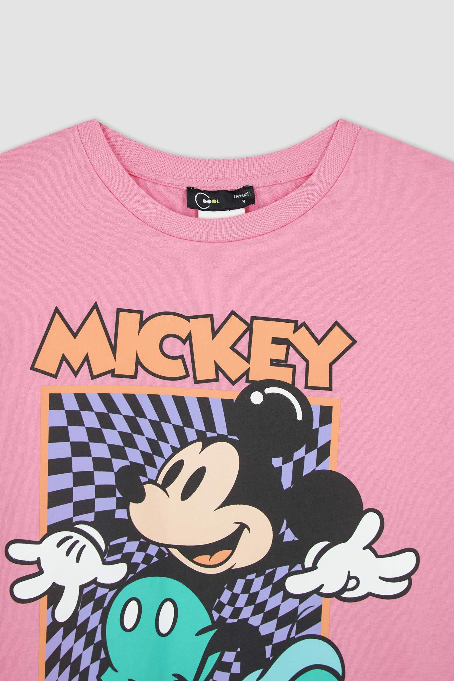 Coool Oversize Fit Disney Mickey & Minnie -Lisanslı Bisiklet Yaka Tişört