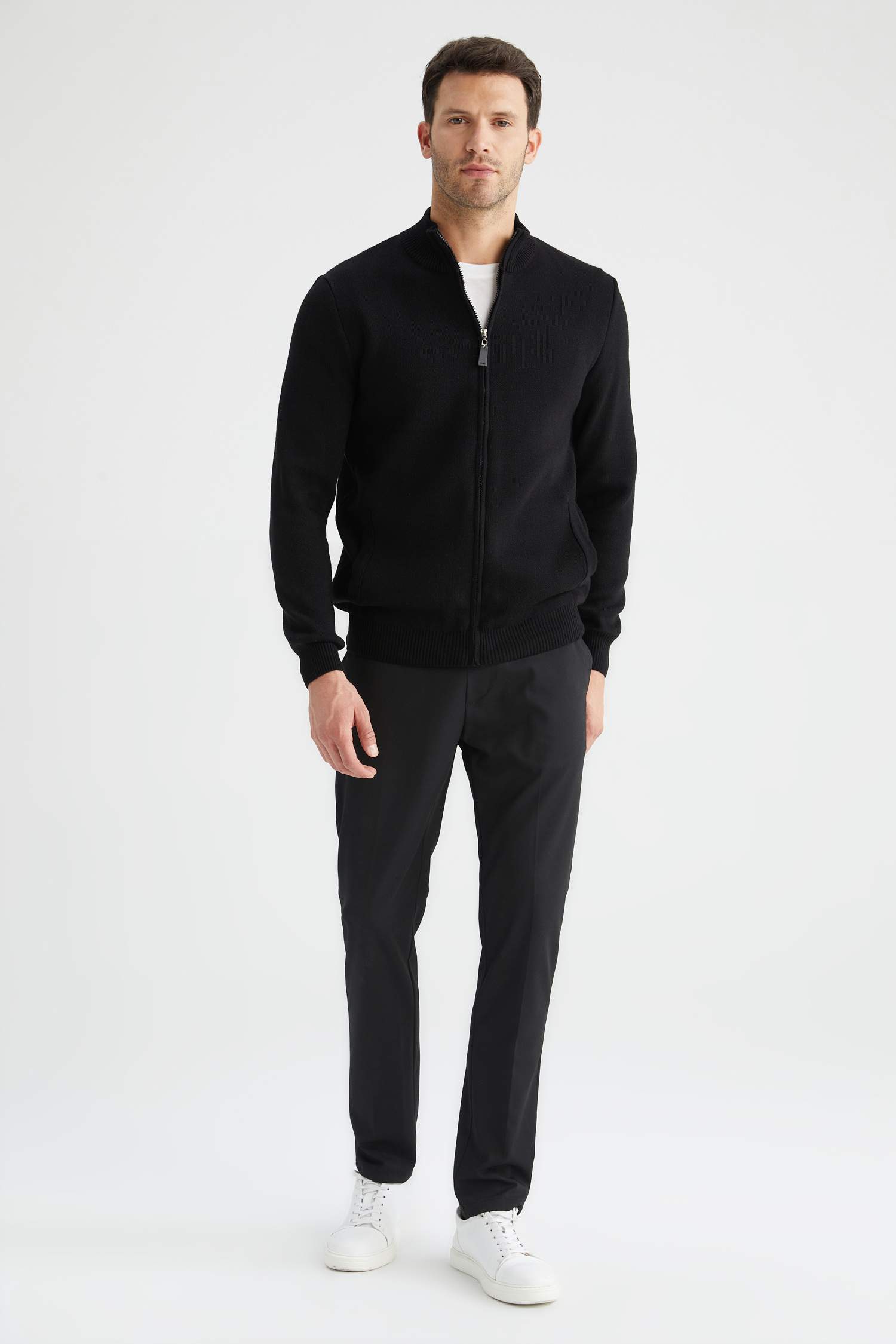 Defacto Slim Fit Dik Yaka Hırka. 2 Defacto Slim Fit Dik Yaka Hırka. 2