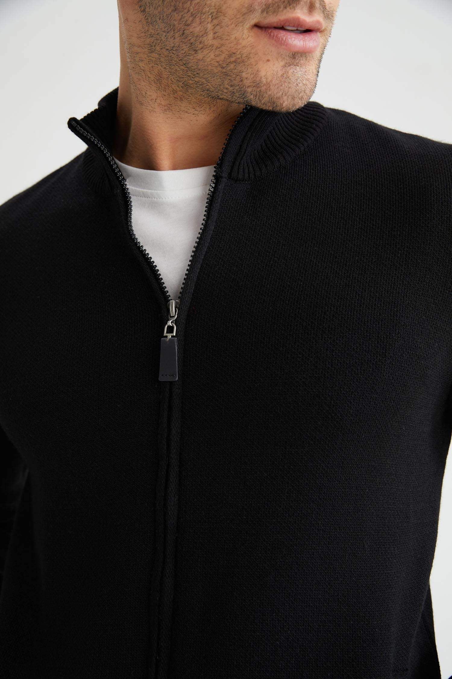 Defacto Slim Fit Dik Yaka Hırka. 5 Defacto Slim Fit Dik Yaka Hırka. 5