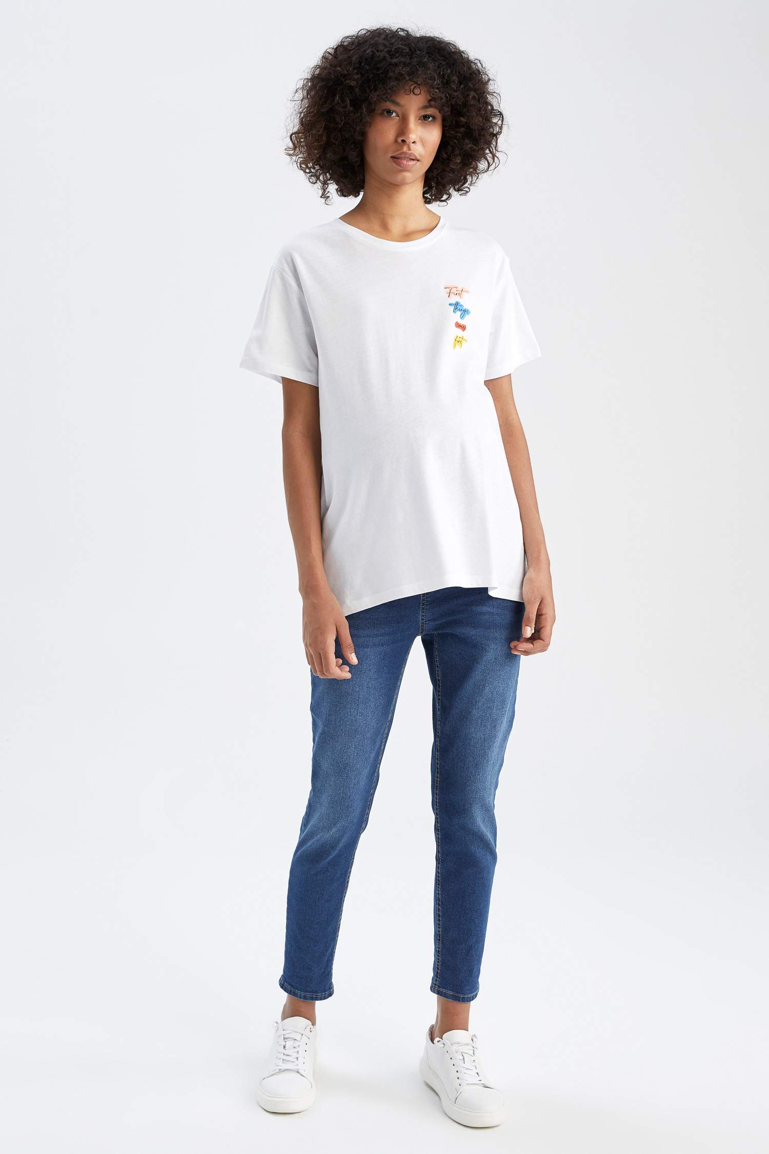 Regular Fit Slogan Baskılı Kısa Kollu Tişört