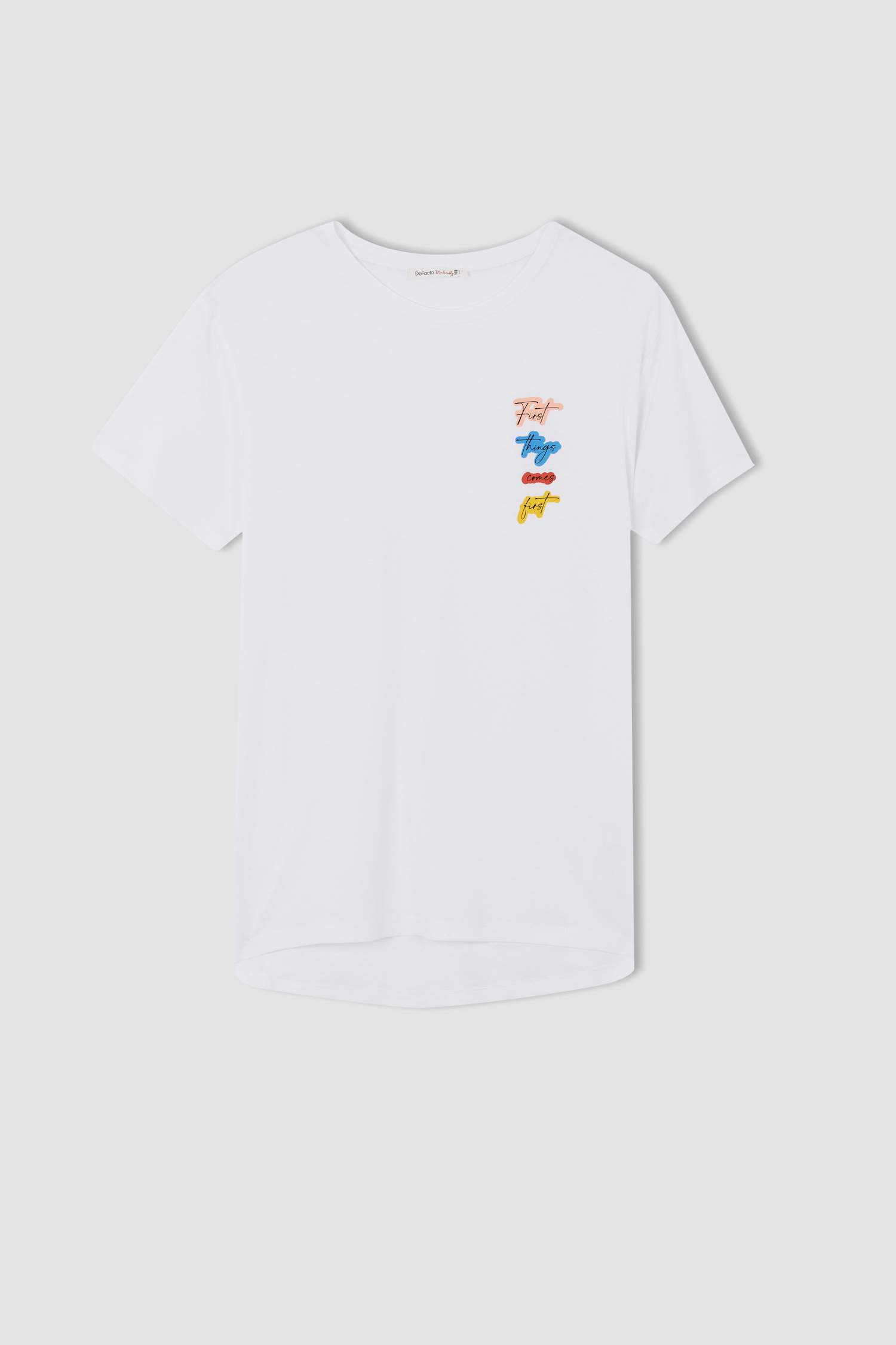 Regular Fit Slogan Baskılı Kısa Kollu Tişört