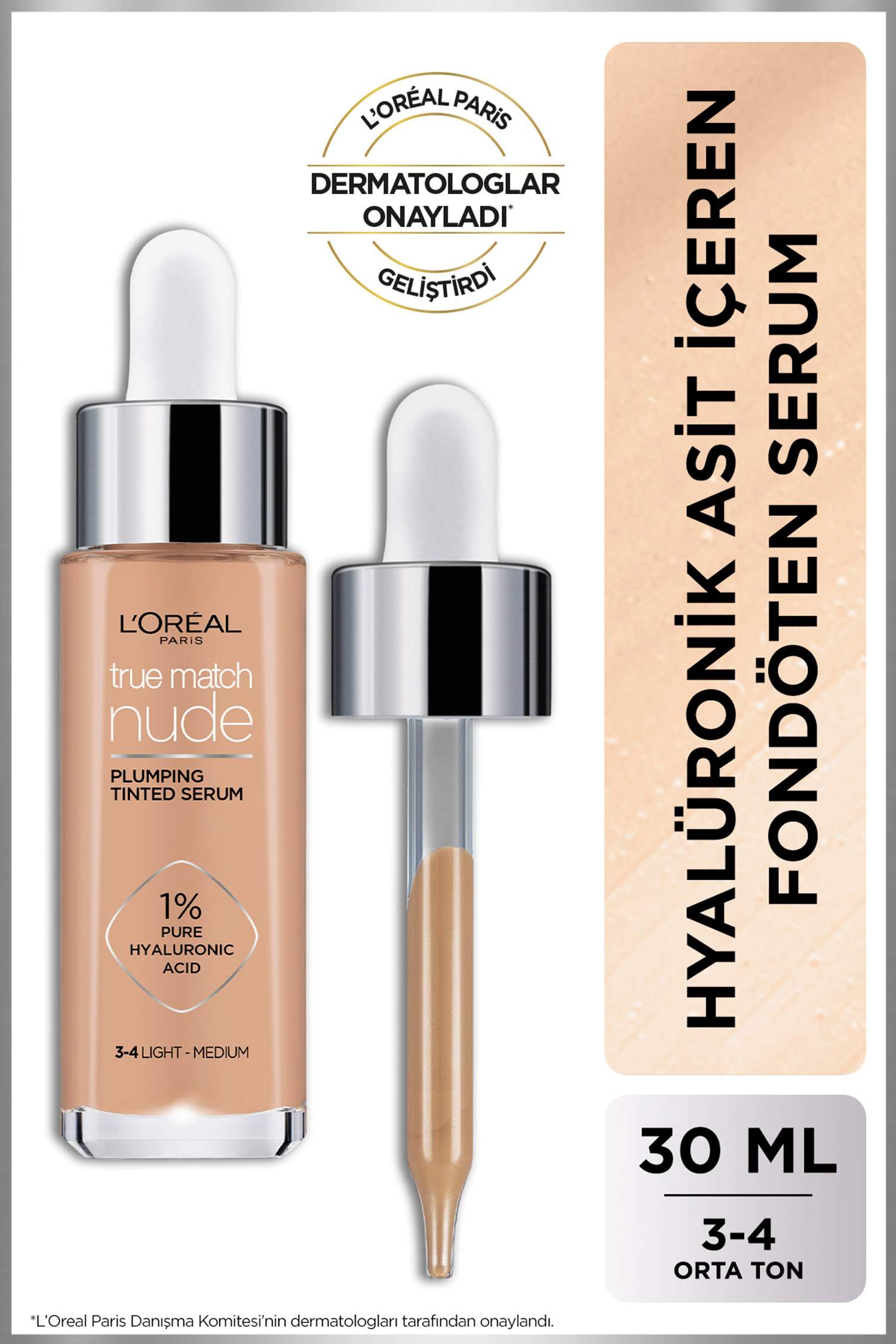L'Oréal Paris True Match Nude Fondöten Serum 2-3 Light