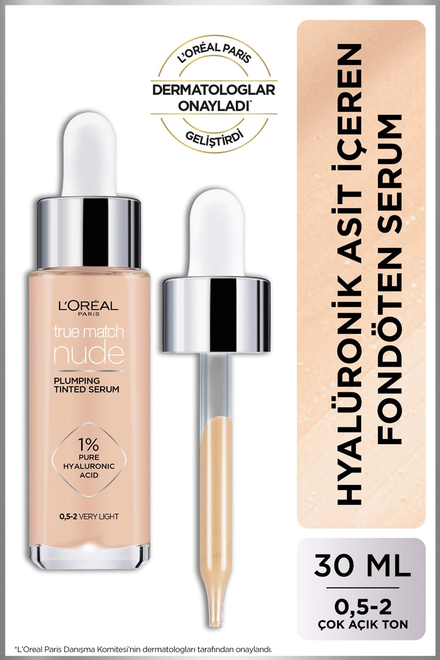 L'Oréal Paris True Match Nude Fondöten Serum 3-4 Light Medium