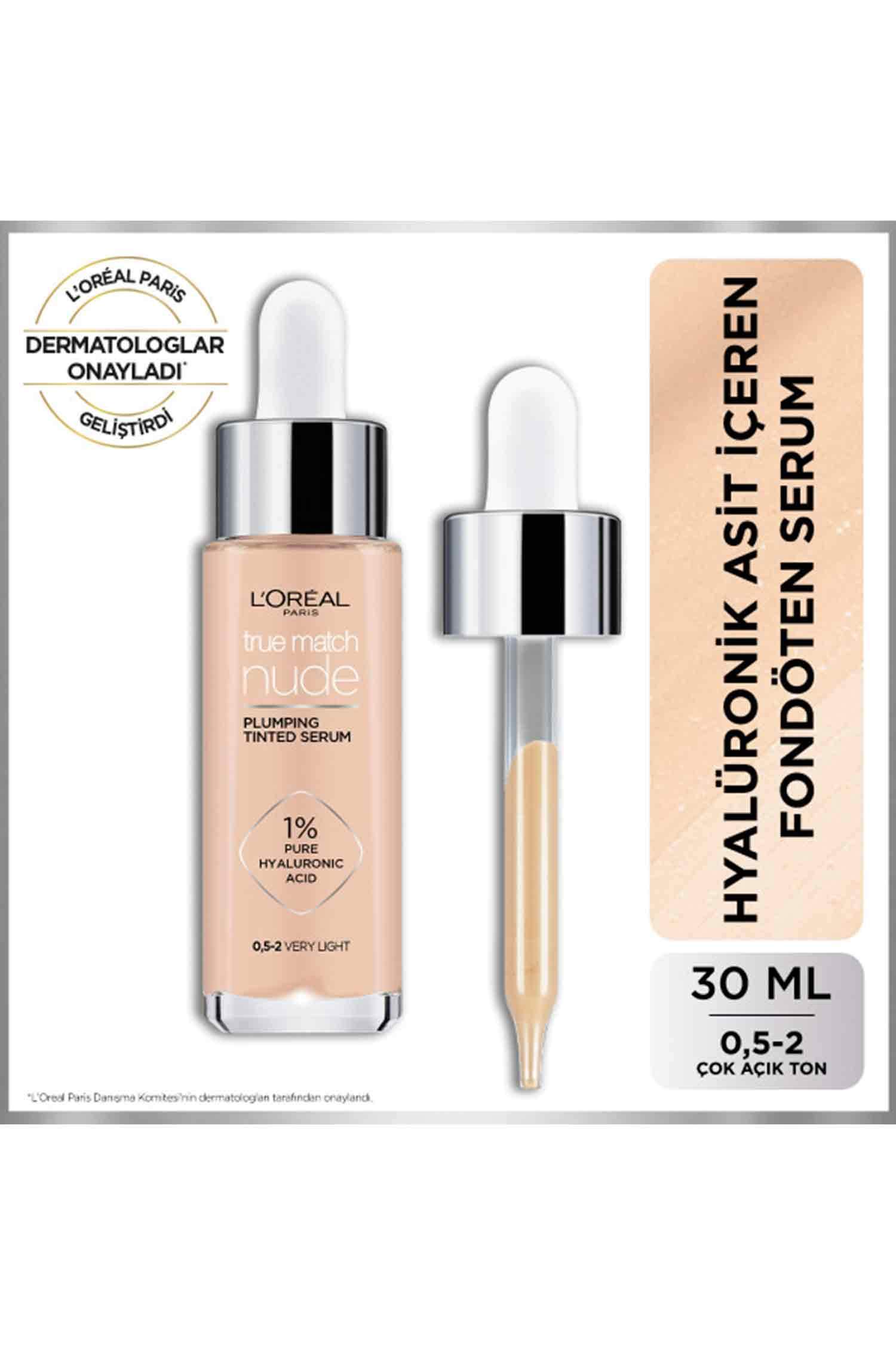 L'Oréal Paris True Match Nude Fondöten Serum 3-4 Light Medium