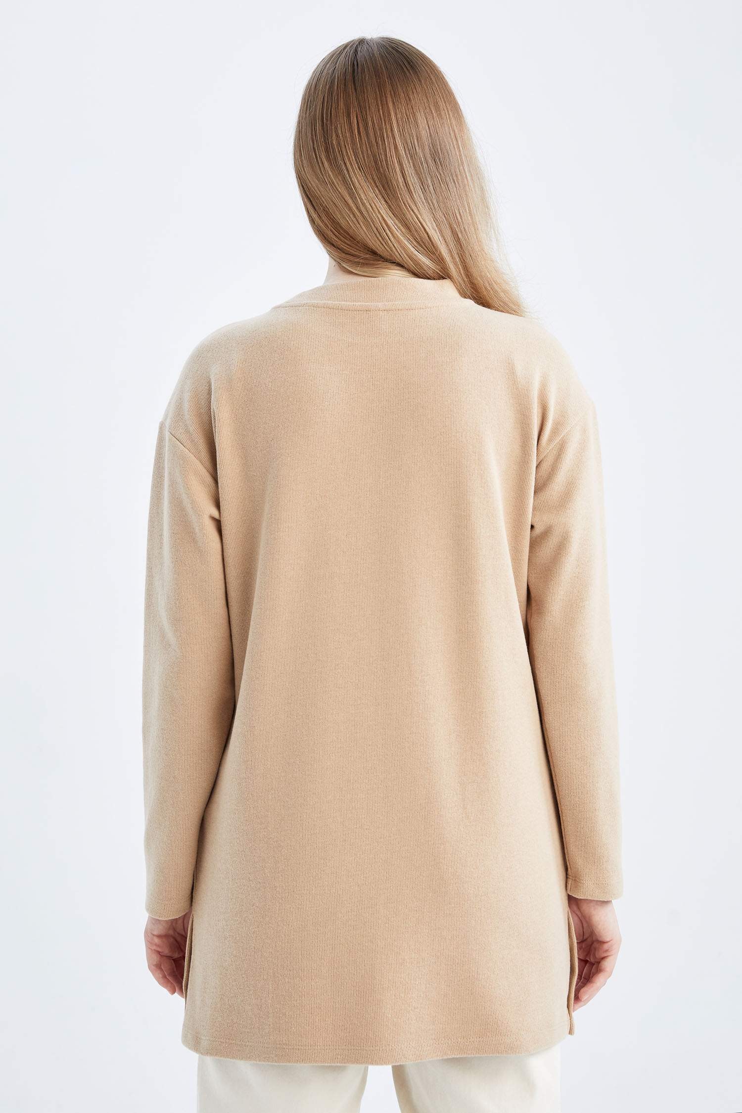 Beige WOMAN Relax Fit Thessaloniki Fabric Half Turtleneck Long Sleeve