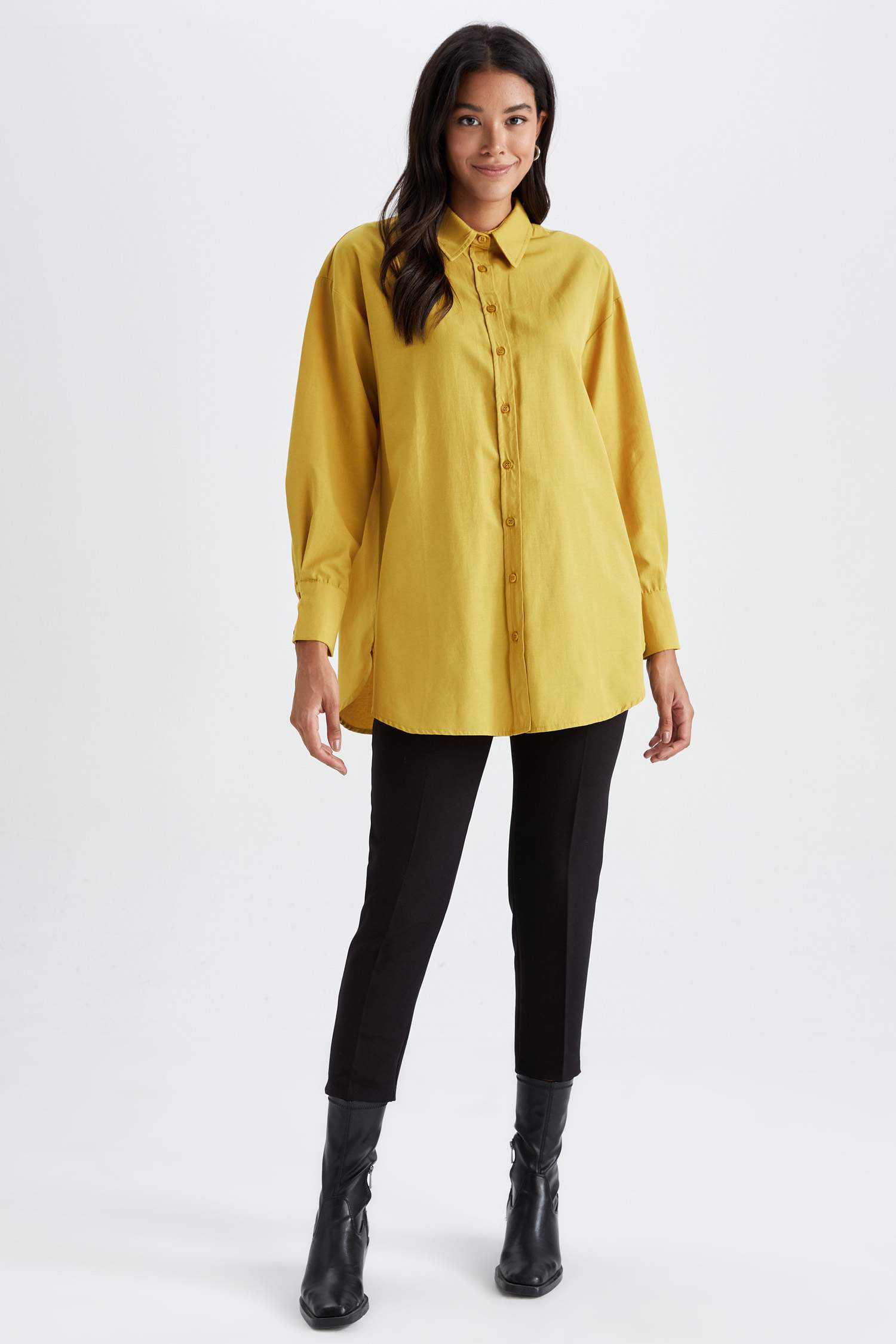 Defacto Regular Fit Poplin Uzun Kollu Tunik. 2 Defacto Regular Fit Poplin Uzun Kollu Tunik. 2