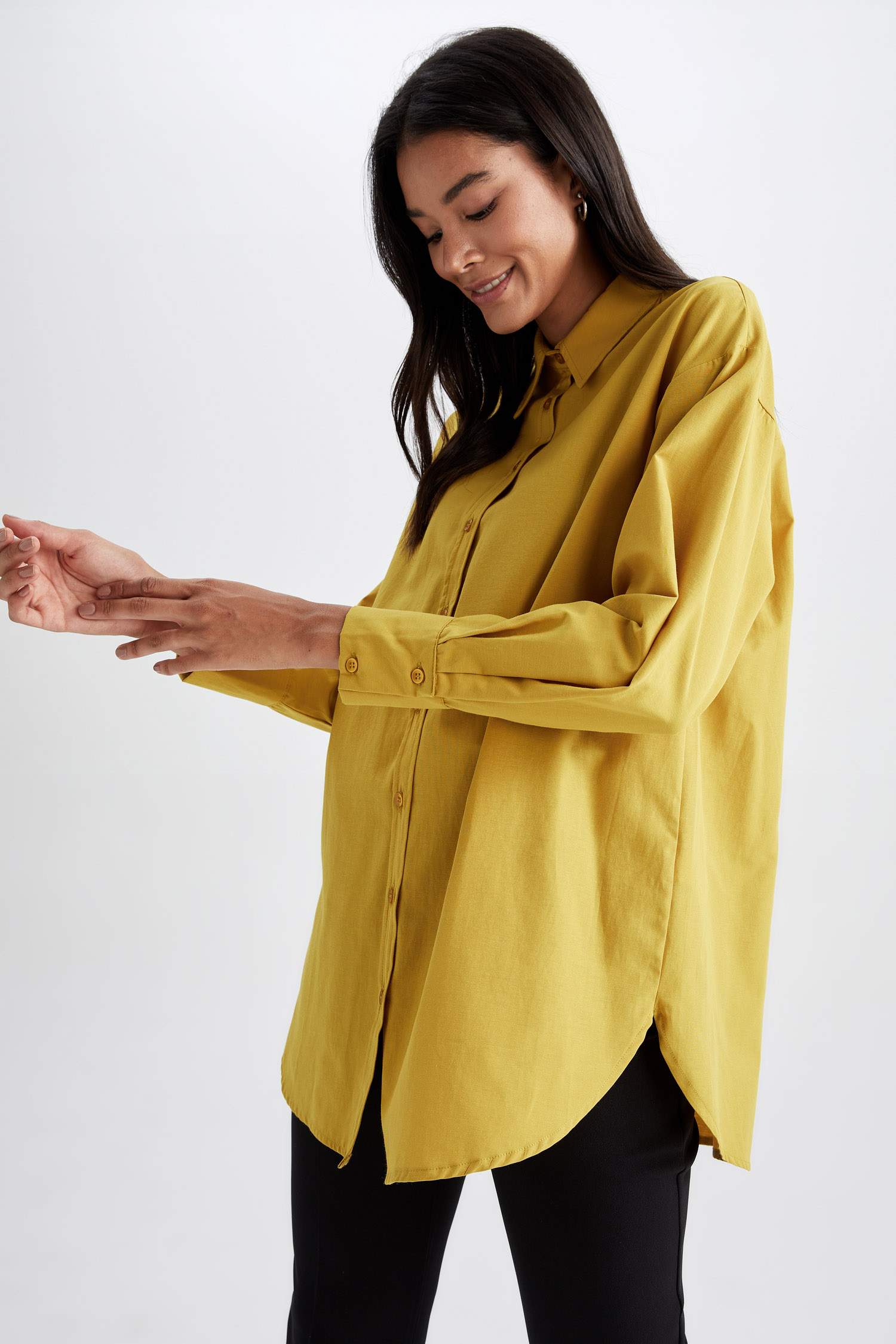 Defacto Regular Fit Poplin Uzun Kollu Tunik. 3 Defacto Regular Fit Poplin Uzun Kollu Tunik. 3