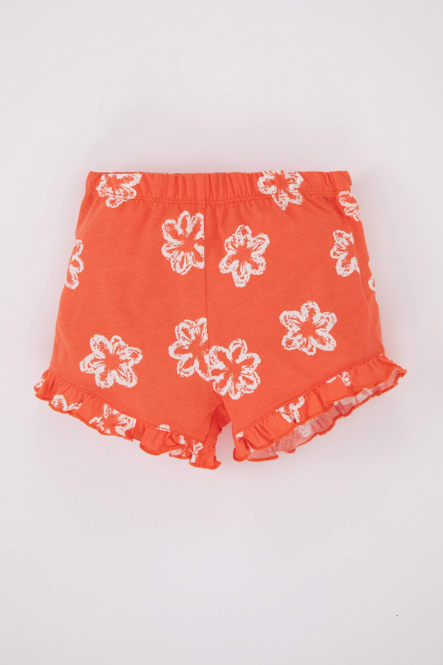 Orange Baby Girl Baby Girl Floral Short Sleeve T Shirt Shorts Pack