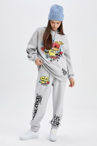 Брюки Loose Fit SpongeBob с принтом из плотной ткани для женщин Coool