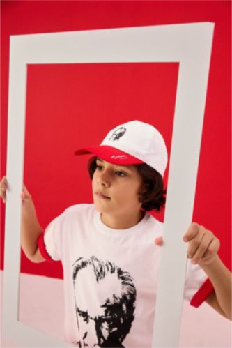 GARÇONS Karma Casquette Gabardine imprimée Atatürk pour Garçon