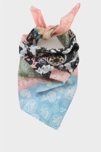 Kadın Karma Kadın Desenli Pamuklu Bandana
