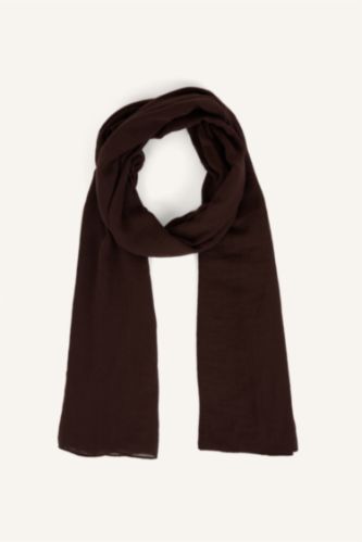 Kadın Koyu Kahve Kraşlı Tesettür Şal