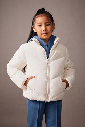 Girl Water Repellent Fleece Lined Puffer Jacket