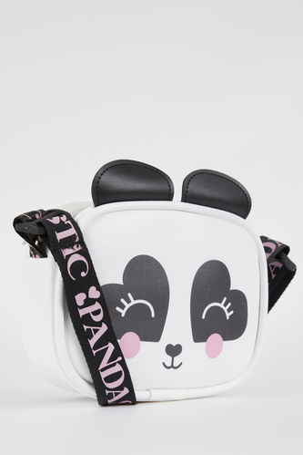 Pink Leather Shoulder Bag with Detachable Panda Purse – Rich Fashion
