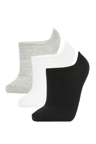 Kadın 3'lü Pamuklu Sneaker Çorap