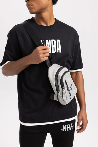 Men Defacto Fit NBA Licensed Self Healing Water Repellent Fabric Crossbody Bag