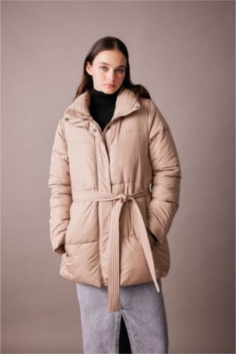 Женщины Песочный Куртка водоотталкивающая свободного кроя