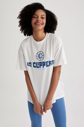 NBA Los Angeles Clippers Women's Short Sleeve V Neck Graphic Tee 