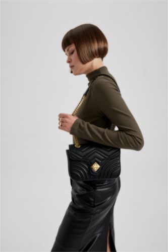 FEMME Noir Sac d'épaule PU
