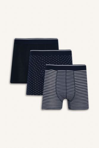 Regular Fit Baskılı 3'lü Boxer