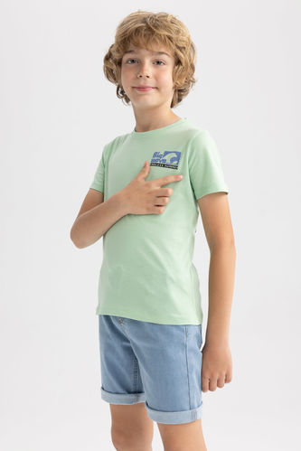 Boy Regular Fit Crew Neck Printed Short Sleeve T-Shirt