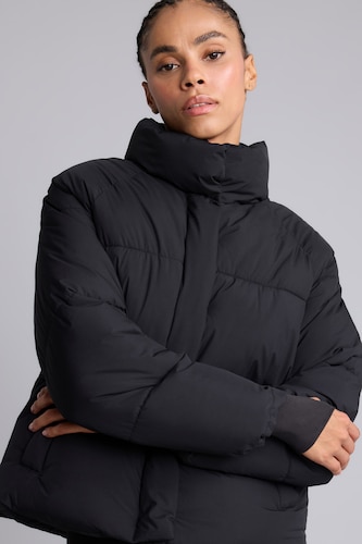 Kadın Siyah Rüzgar Geçirmez Su İtici Regular Fit Şişme Mont