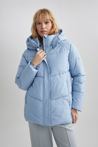 DeFactoFit Regular Fit Fleece Lined Waterproof Puffer Jacket