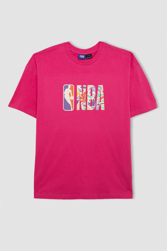 DeFactoFit NBA Wordmark Oversize Fit Short Sleeve T-Shirt
