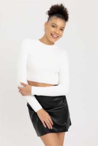 WOMAN Ecru Regular Fit Knitwear Pullover