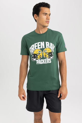 DeFactoFit NFL Green Bay Packers Standart Fit Bisiklet Yaka Kısa Kollu Tişört