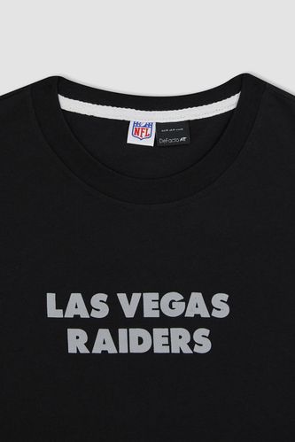 NFL Las Vegas Raiders Short Sleeve T-Shirt Women Small Black Cotton