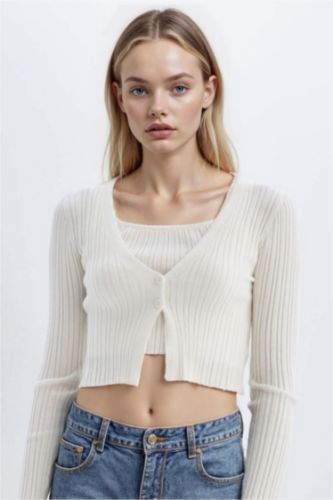 Regular Fit V-Neck Knitwear Cardigan