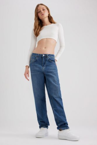 High rise hot sale cuffed jeans