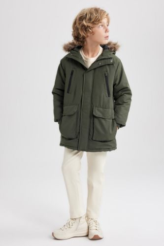 Boys khaki sales parka