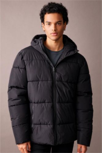 MAN Black Puffer Jacket