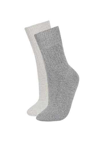 Women 2 Piece Cotton Long Socks