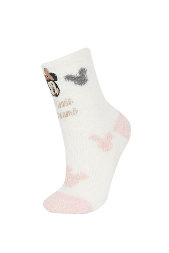 Kız Çocuk Disney Mickey & Minnie Pamuklu Havlu Çorap