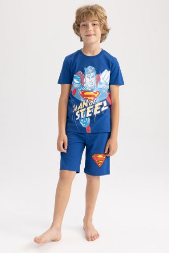 Blue BOYS TEENS Boy Superman Short Sleeve Pajamas Set 2798601