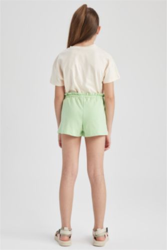 Green Girls & Teens Girl Combed Cotton Shorts 2828729 | DeFacto 