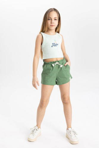 Girl Lace Waist Shorts