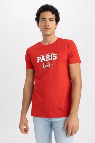 T-Shirt Coupe Slim Col Ras Du Cou