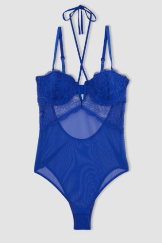 Blue WOMEN Fall In Love Bodysuit 2825255 | DeFacto