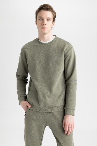 Sweat-shirt à Manches Longues Mode Technique Croquis Plat Modèle D