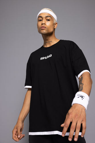 Black MAN DeFactoFit Shaquille O'Neal Licensed Oversize Fit Cotton T-Shirt  2822531
