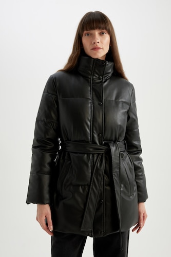 Manteau Femme Simili Cuir Noir - Taille M - Marque Me Jane - Coupe Courte - Occasion En Excellent état