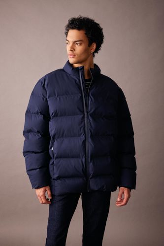 Slim Fit Stand Collar Puffer Jacket